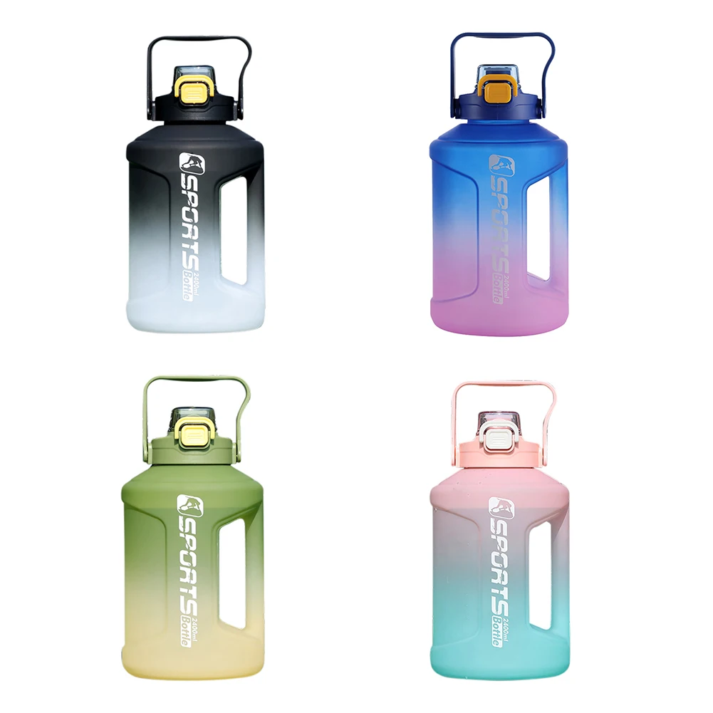 1.5L 2.5L Half Gallon Water Bottle with Times with Straw Water Jug  Motivational Large Water Bottle Big Sports Water Bottle with Time Marker  for Gym - China Jug and Bottle price