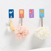 10Pcs Cute Cartoon Crystal Hooks Tableware Hanging Rack Adhesive Hooks Kitchen Multi-Purpose Non Marking Waterproof Strong Hook 2