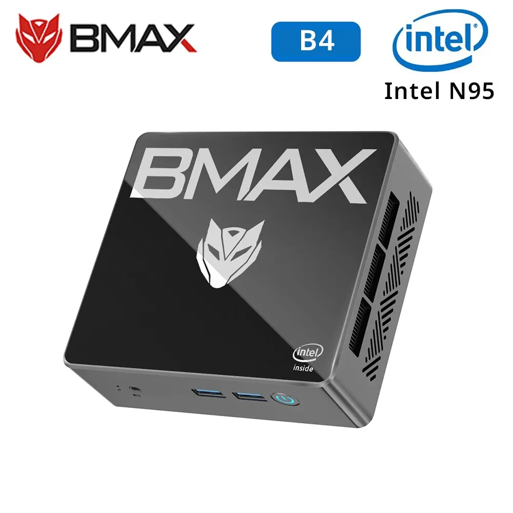 BMAX B4 Mini PC Windows 11 PC Intel N95 16GB DDR4 512GB SSD 4 Cores 4K 60HZ Linux Intel UHD Graphics HDMI M.2 SATA 2280 USB