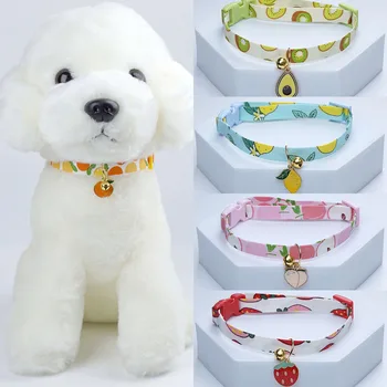 종 달린 귀여운 고양이 목걸이, 작은 강아지 애완 동물 꽃 목걸이, 조절 가능한 새끼 고양이 목 목걸이, 고양이 액세서리, 신제품