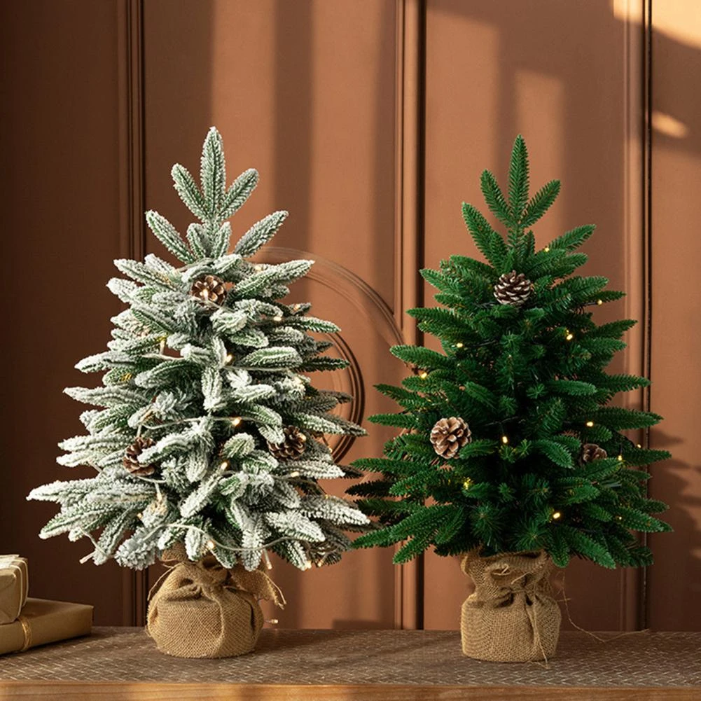 Mini árvore de natal pequeno cedro pinho na moda ramo denso base estável  decorativo navidad festival ornamentos para o natal| | - AliExpress