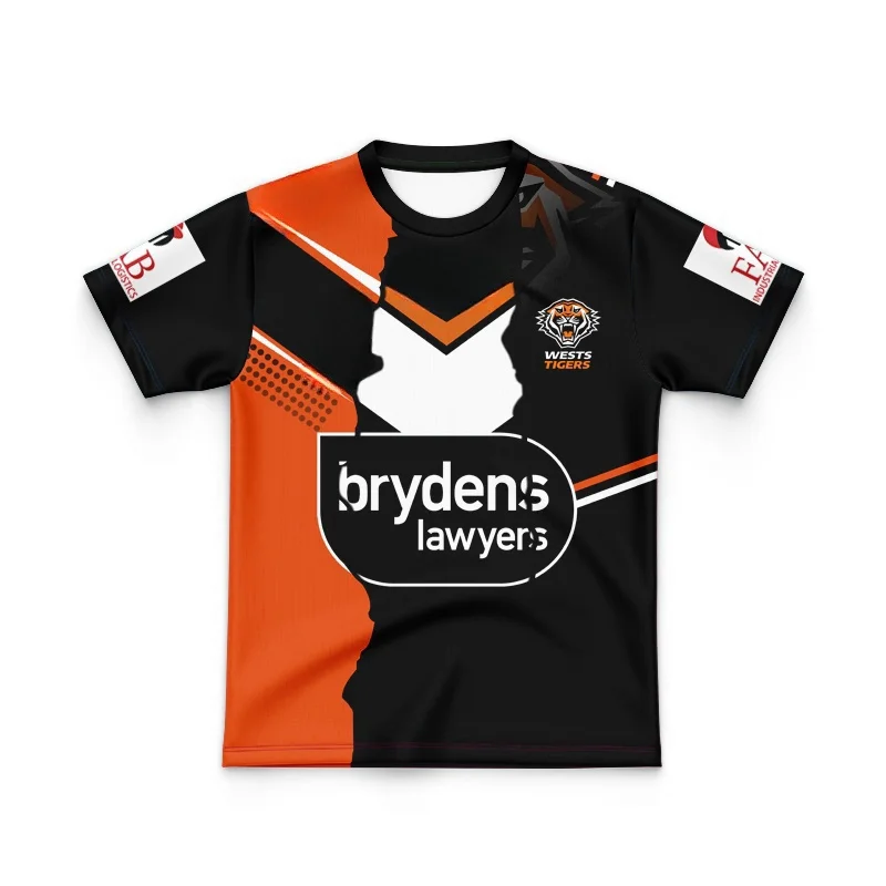 thumbnail image 1 of Camiseta local para niños 2024: camiseta de West Tigers (nombre y número personalizados), 1 of 4