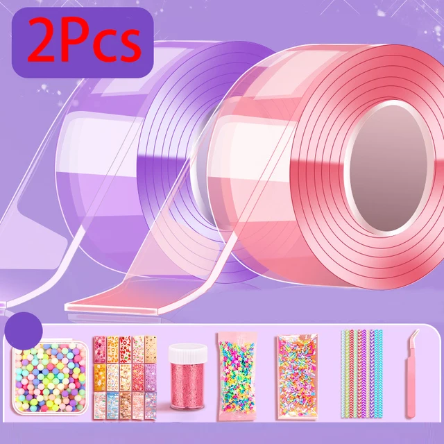 CharacterGlitter Bubble Blowing Double Face Sticky Tape, Bathing