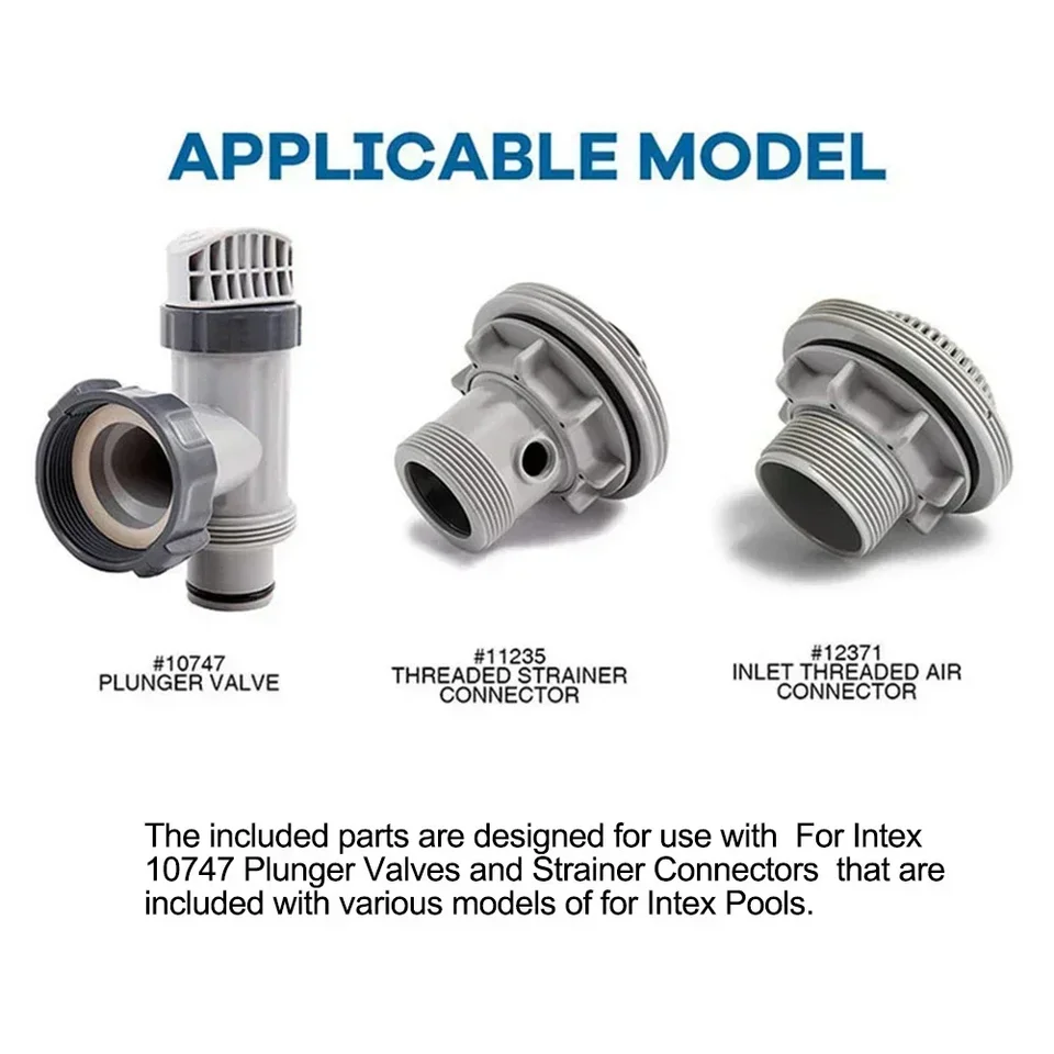 Rondelles Vanne Piscine Kit Joints Caoutchouc Pour Piscine Intex - 6 Pièces | Compatible 10745, 10262, 10255 | Rondelles Et Joints Toriques Joints étanchéité Intex