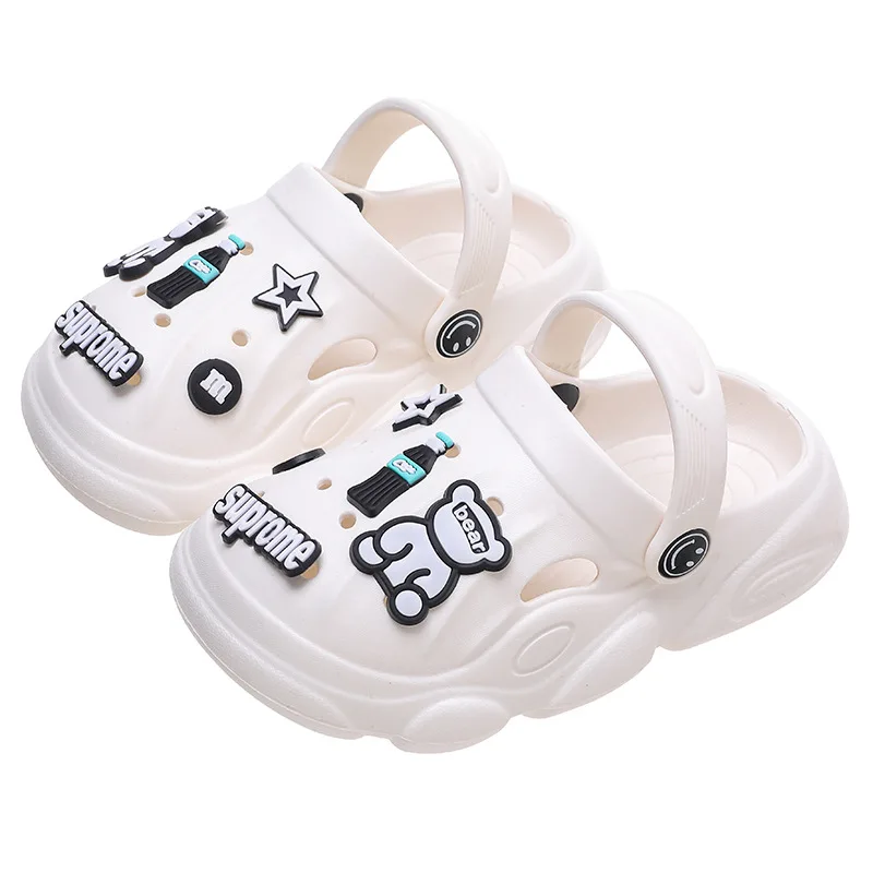 kid Sandals Summer Cartoon Cute kids Shoe Hollow platform Casual Girl Shoe Soft Sole Two Wear Slippers Anti slip boy Beach