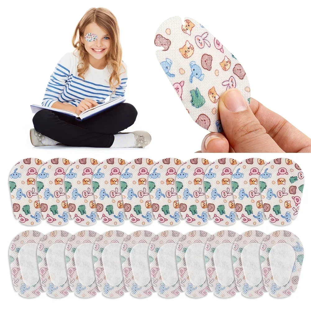 20/60Pcs Cute Eye Patches for Kids Girls Boys Lazy Eye Breathable Disposable Medical Sterile Kids Pad Amblyopia Prot