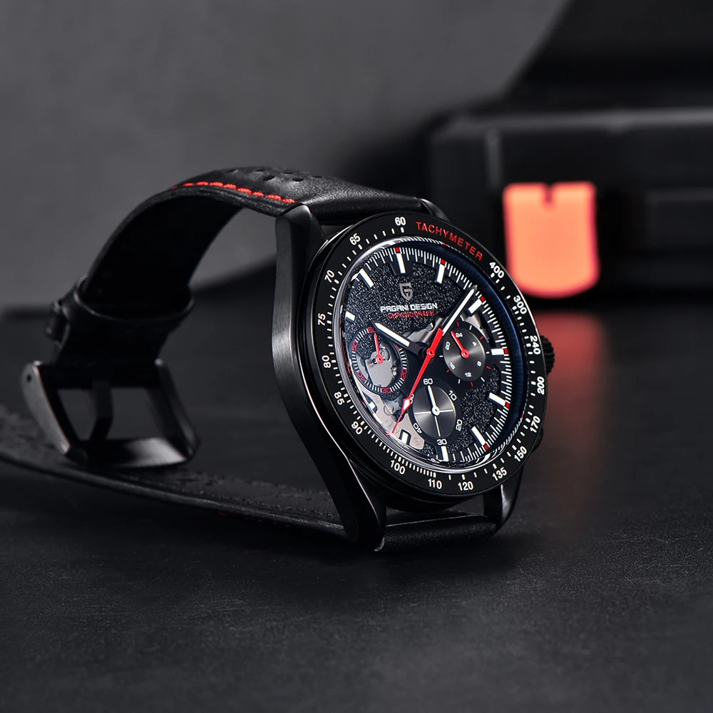 PAGANI DESIGN 2023 New Moon Dark Men's Watches Luxury Quartz Watch For Men AR Sapphire Mirror Sport Waterproof Gift Reloj Hombre