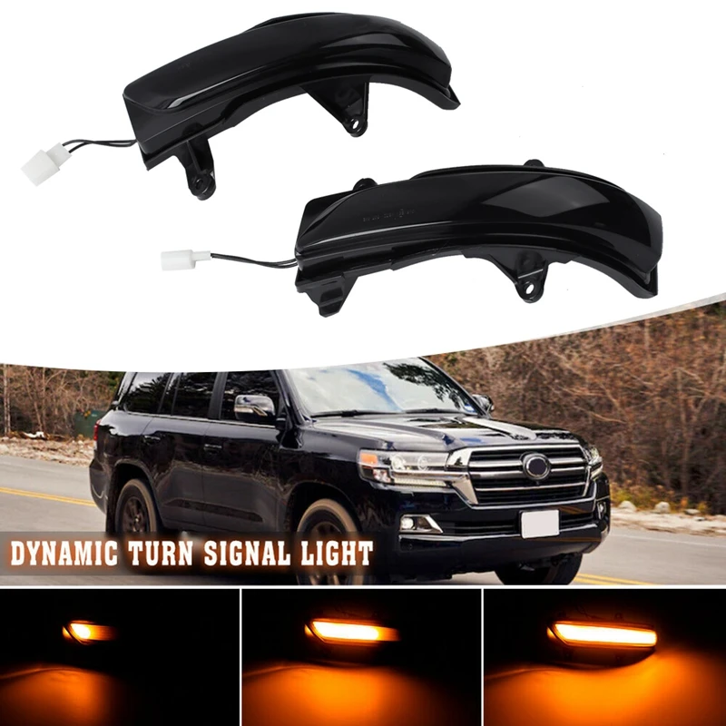 

Автомобильное динамическое зеркало заднего вида с поворотником для Toyota Land Cruiser FJ200 LC200 2013-2020