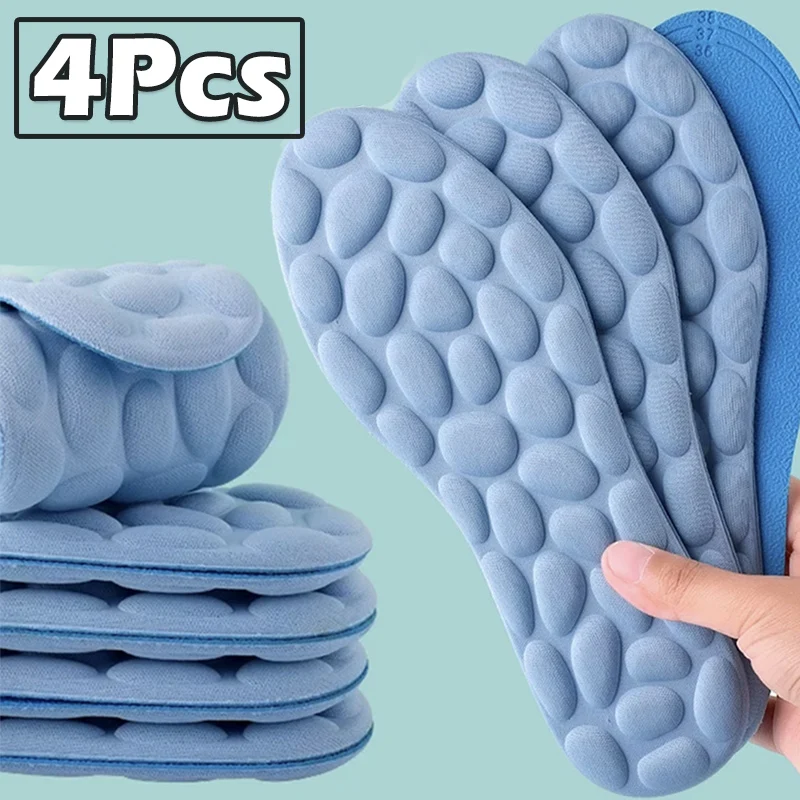 

4Pcs EVA Pebble Massage Memory Foam Insoles for Shoes Sole Breathable Cushion Sport Running Insoles for Feet Orthopedic Insoles