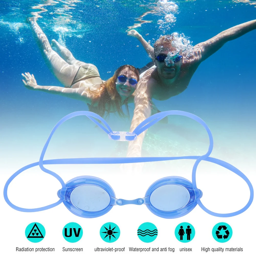 Swimming Goggles Adults Waterproof Training PC Double Anti-fog Coating