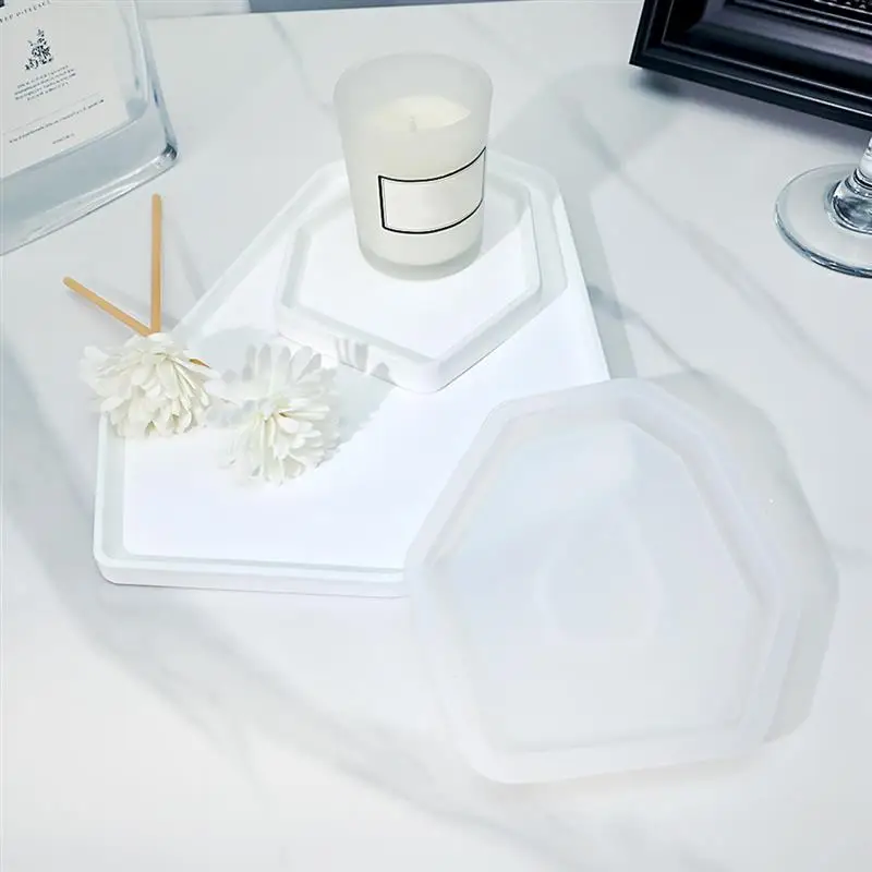 Irregular Tray Concrete Cement Silicone Molds Handmade Jewelry Display Storage Plate Gypsum Paster Mould Polygon Pan Resin Mold