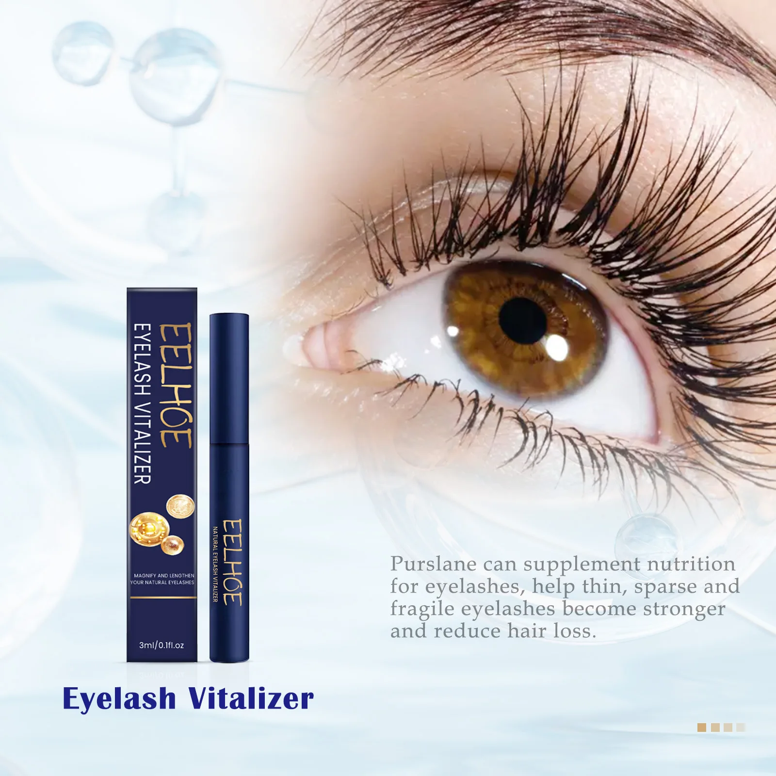 EELHOE Eyelash Growth Serum Lasting Eyelash Extensions Curling Thicker Professional Enhancer Makeup Eye Care Products
