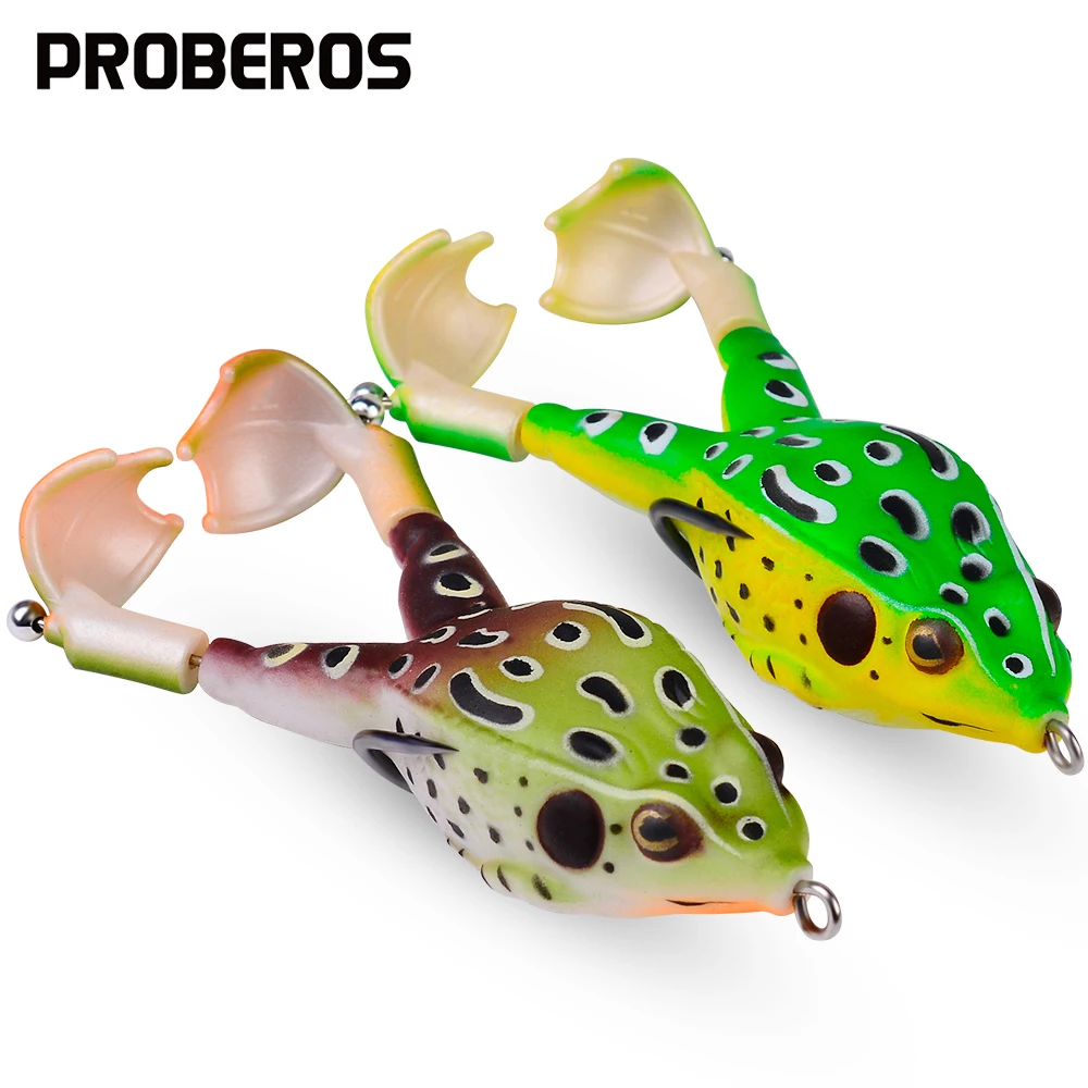 Разпродажба Gobass Bass Flipper Ducking Soft Lures Lifelike Topwater  Silicone Fishing Bait 10cm 23g Splash Feet Frog Double Propeller Tackle /  Спорт & забавление ~