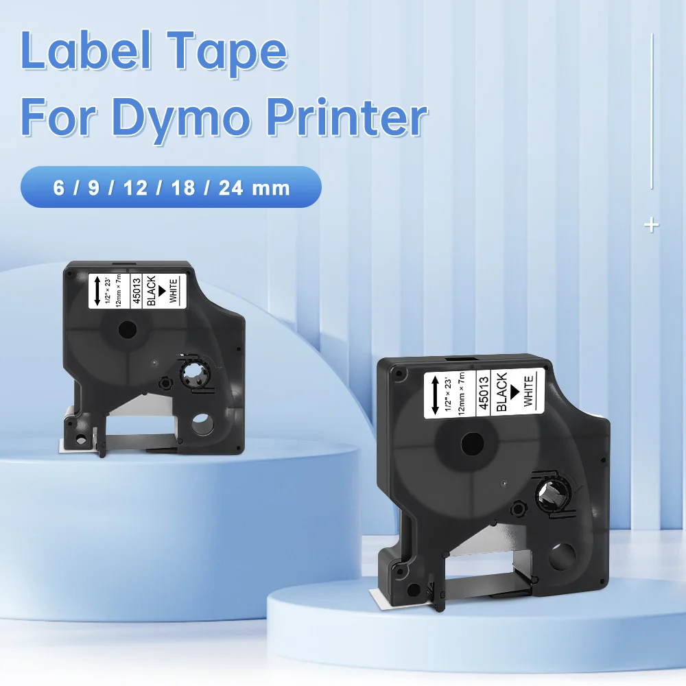 50PK 45019 녹색 바탕에 검정색 Dymo D1 테이프 45019 카세트 리본 Dymo LabelManager 160 280 라벨링 기계, Dymo D1 테이프와 호환 가능