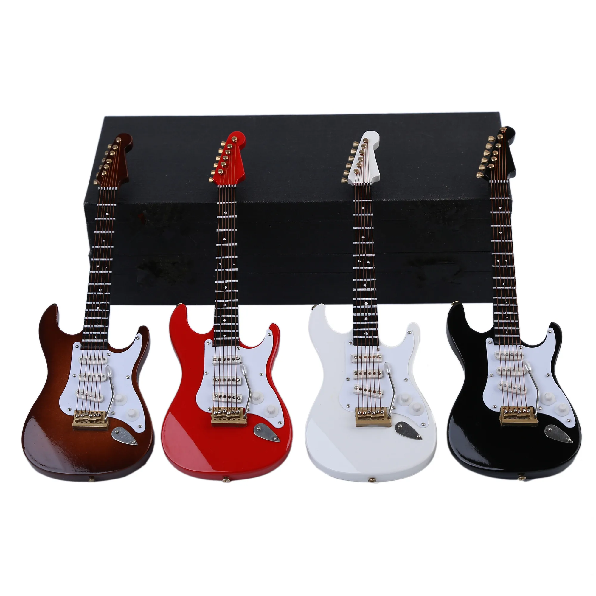 Modèle de guitare de boîte-cadeau Modèle de guitare en matière plastique  Mini instrument de musique ornement de bureau avec - Cdiscount Instruments  de musique