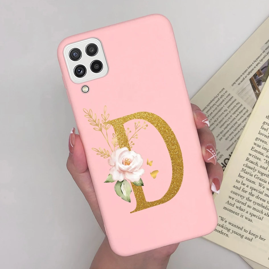 Luxury Pink Silicone Soft TPU Phone Case - Protective Back Cover with A-Z Letters