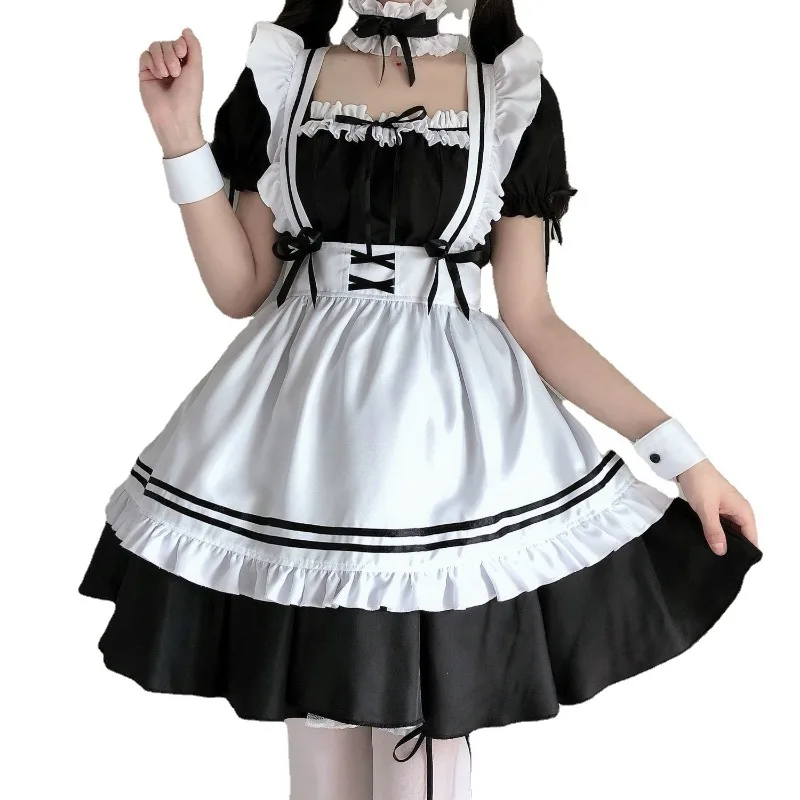 

Girl Anime Black Cute Lolita Maid Cosplay Costumes Girls Women Lovely Maid Costume Animation Show Japanese Outfit Dress Clothes
