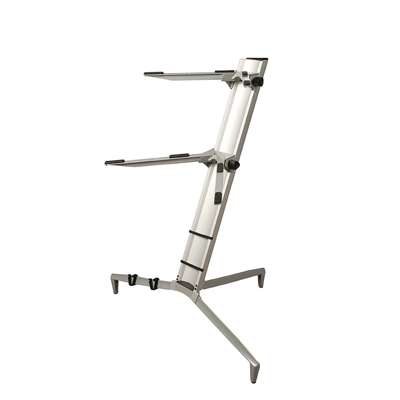 

GAZ-YS01 Professional Silver Music Aluminum Piano Stand With Keyboard Microphone Holder For Concert Singing Performance