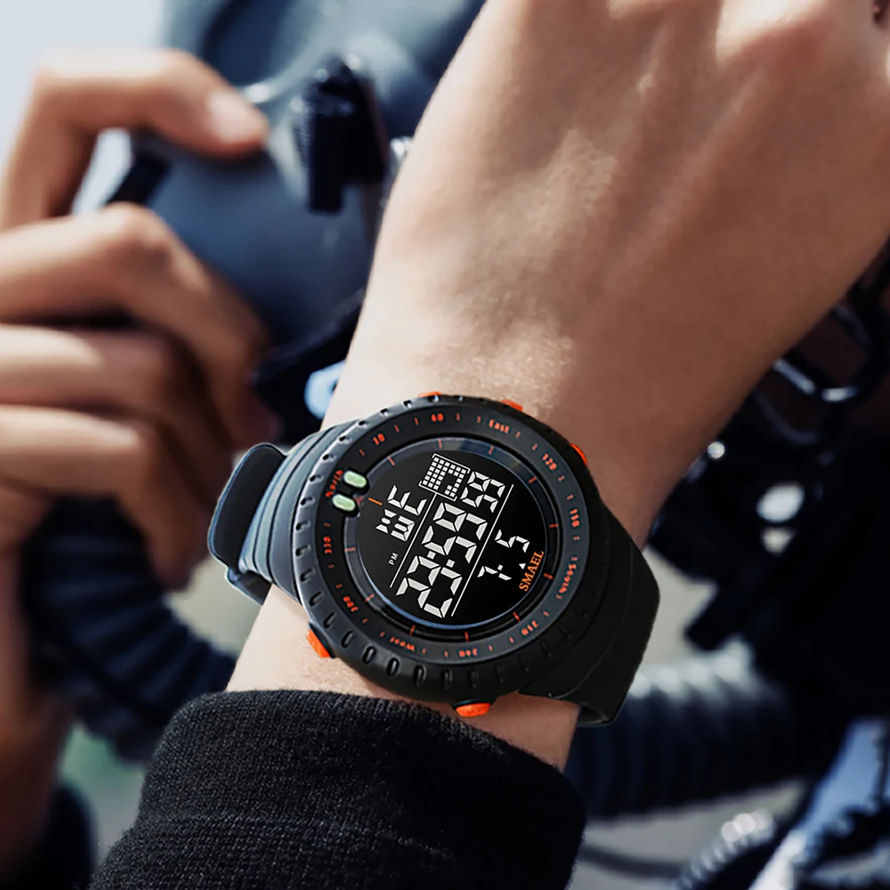 SMAEL Men's Outdoor Sports Waterproof LED Digital Watch