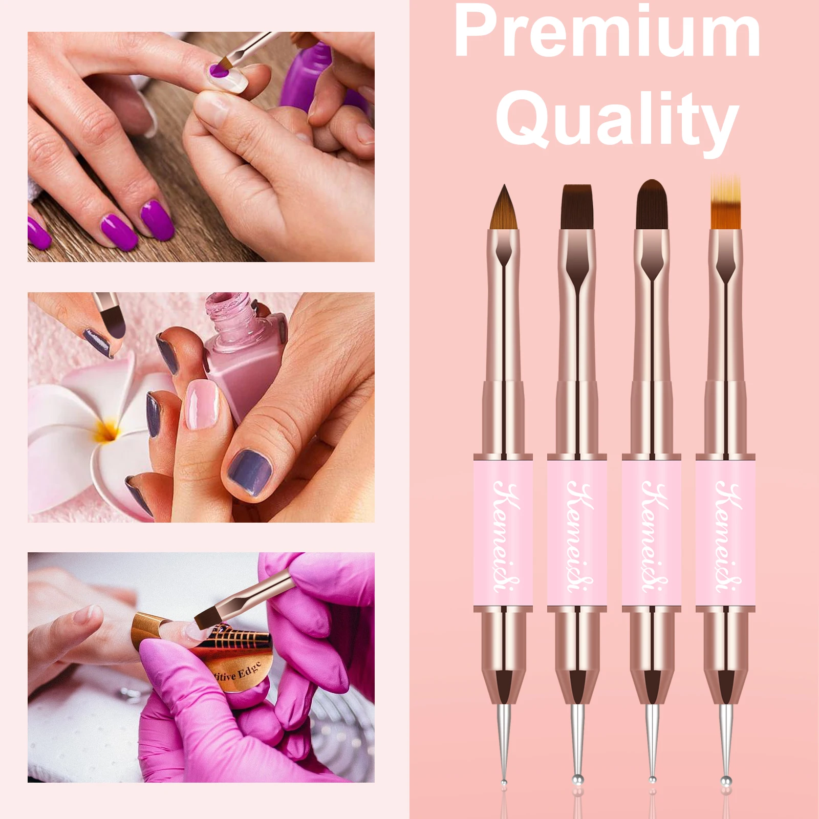 Kolinsky Sable Finest Premium Nail Art Long Striper Liner Brush with Wooden Handle Acrylic Nails Tool 6