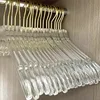 6 pcs Transparent Acrylic Clothes Hanger Racks Half Dozen Clear Hangers Ideal For Store Display Logo Customizable Wholesale 1