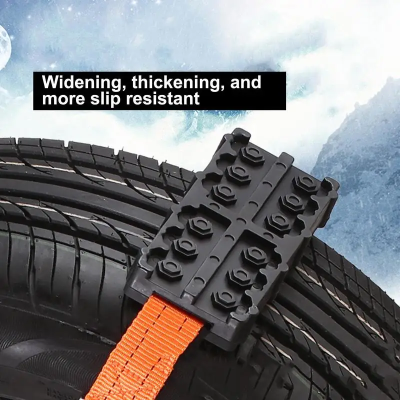 Car Tire Traction Mats Anti Skid Tire Rubber Straps Snow Traction Mat Car Blocks Wheel Straps Off-Road Escape Tool