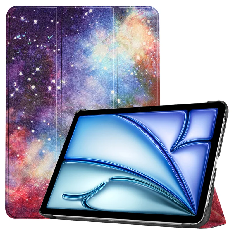 Premium Magnetic Folding PU Leather Tablet Cover for 11 Apple iPad Air 2024 - Kid-Friendly Design