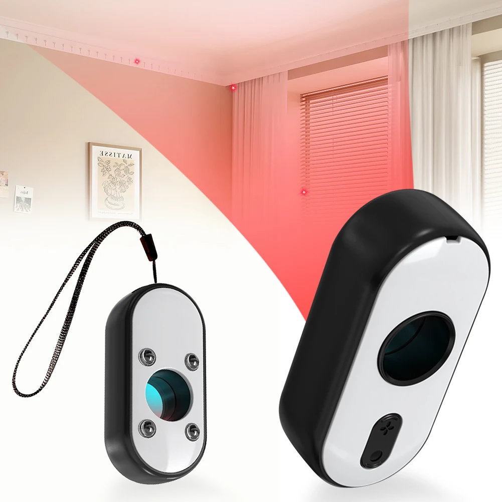 Hidden Devices Camera Bug Detector Portable Hidden Devices Scanner Security Protection Infrared Camera Finder for Travel Hotel