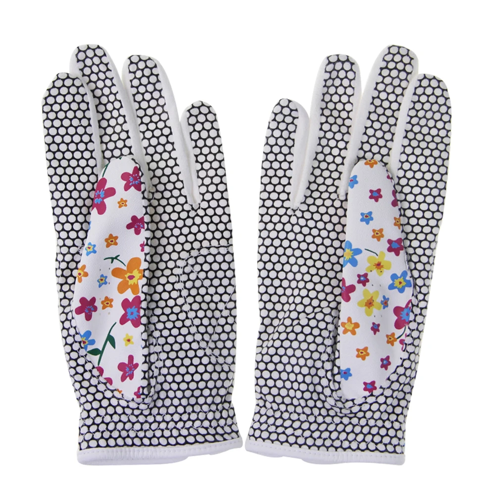 1Pair Golf Gloves for Women PU Leather Soft Fit Sport Grip Durable Gloves Anti-skid Breathable Sports Gloves 3
