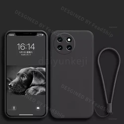 Luxurious Silicone Phone Case with Screen Protector Film, Soft Touch Finish for Realme 11 4G (Black)