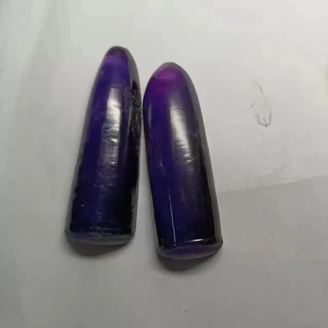 46# 61# Purple Blue Synthetic Corundum Rough Stone Artificial Sapphire Raw Material For Gems Making