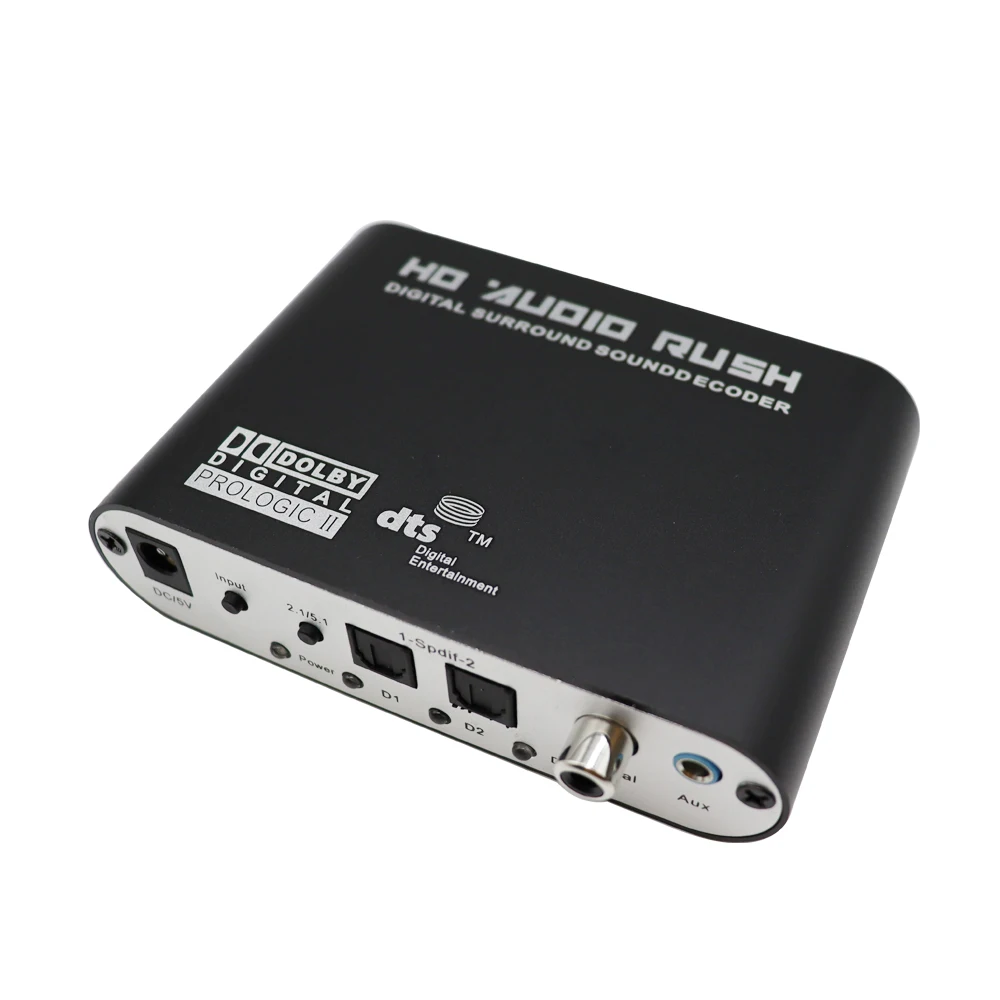 Digital to Analog 5.1 channel Stereo AC3 Audio Converter Optical SPDIF Coaxial AUX to 6 RCA Decoder Amplifier