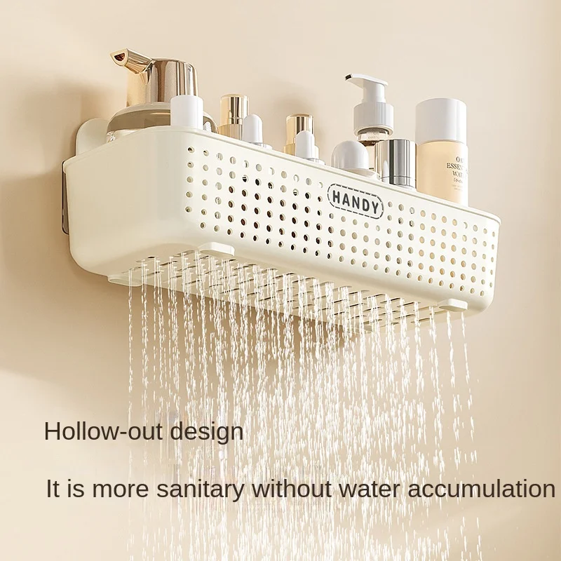 Bathroom Storage Rack Bathroom Toilet Punch-free Wall-mounted Wall Cosmetics Washbasin Storage Vanity Rack 2
