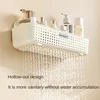 Bathroom Storage Rack Bathroom Toilet Punch-free Wall-mounted Wall Cosmetics Washbasin Storage Vanity Rack 2