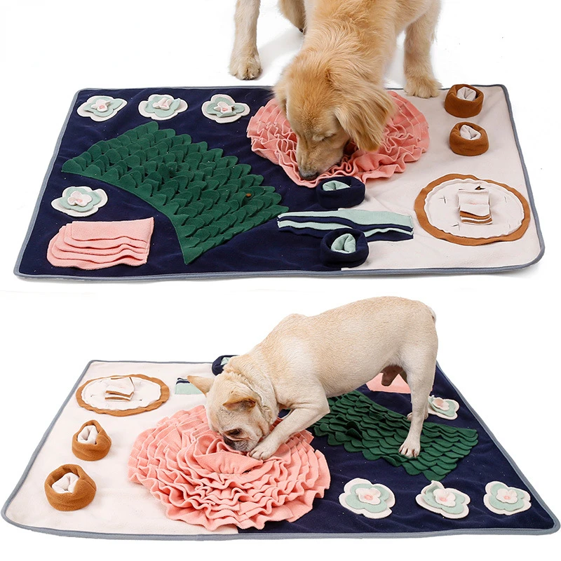 Snuffle Mat for Dogs Interactive Feed Game with Non Slip Bottom Pad Dog Treats Feeding Mat Encourages Natural Foraging Skills