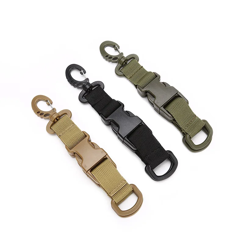 Nylon Tactical Backpack Hook Carabiner Keychain