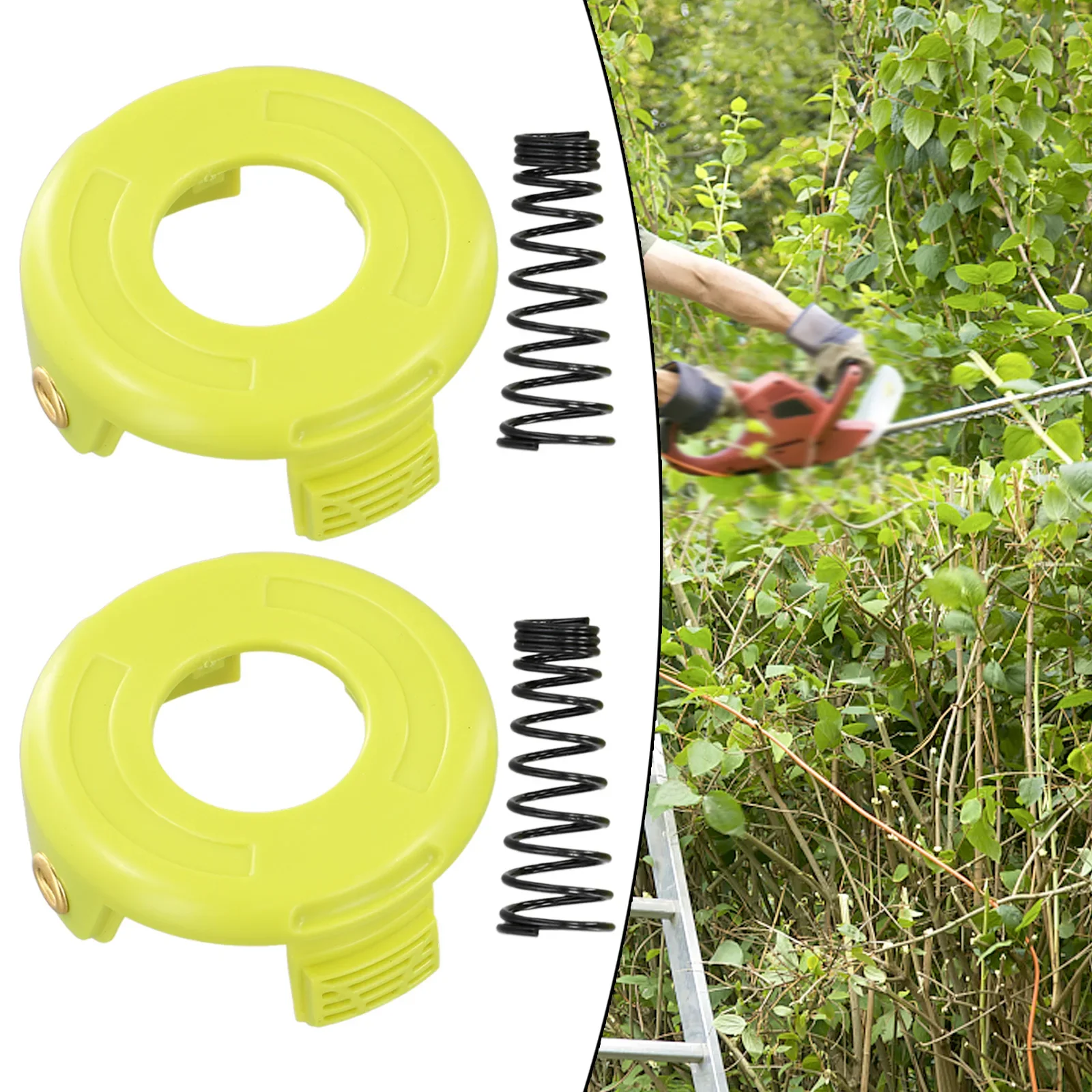 

2 Set Grass Trimmer Spool Cover Spring Set For RAC118 RLT3525S Grass Trimmer Garden Power Tool Replacement Parts