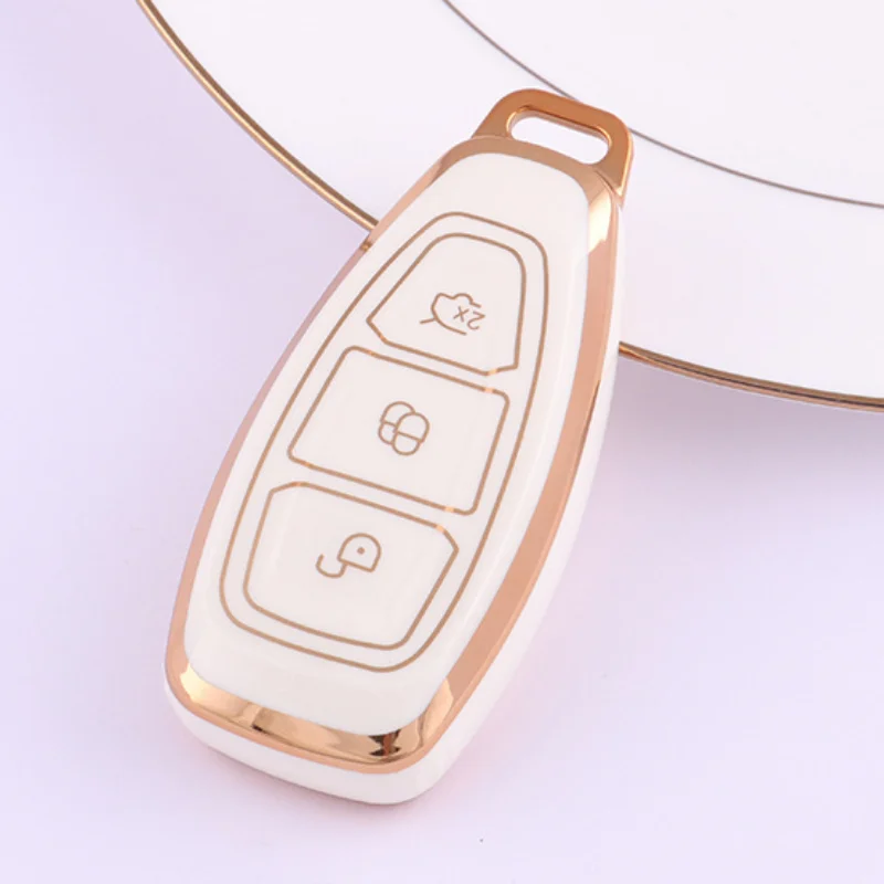 

Чехол для автомобильного пульта дистанционного управления из ТПУ для Ford Focus 3 4 Mondeo MK3 MK4 Fiesta Ecosport Kuga ST C-Max B-Max, аксессуары для ключей