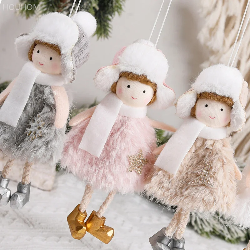 

2024 New Year Kids Gifts Christmas Angel Dolls Xmas Tree Pendant Navidad 2023 Christmas Decorations for Home Natal Noel Deco DIY