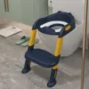 Children Toilet Seat Soft Pad Foldable Adjustable Step Stool Anti-Slip for Kids Comfortable Soft Cushion Toilet Auxiliary Ladder 3