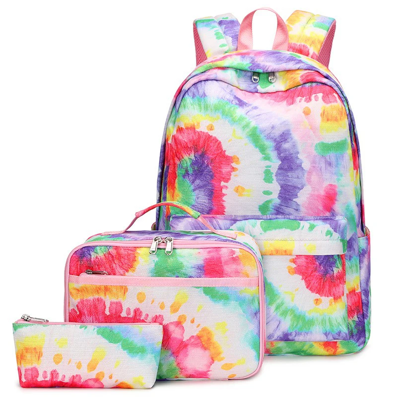 2024 New Cute School Backpack For Girls Cute Kids School Book Bags with Lunch Box Pencil Bag Casual Daypacks 2
