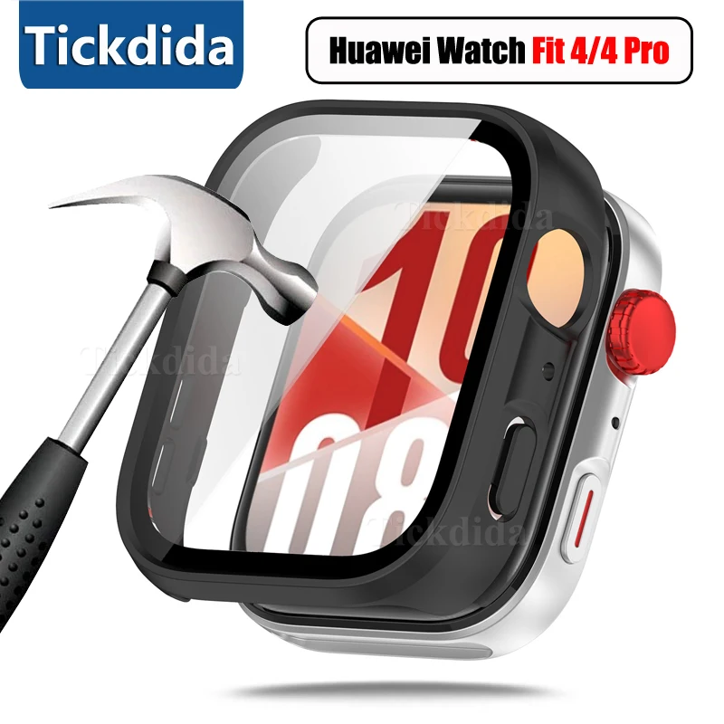 Premium Tempered Glass Case with Screen Protector and Frame Bumper Cover
