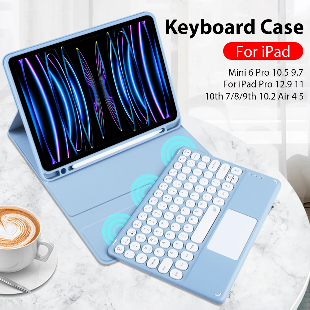 

Keyboard Case For iPad Pro 12.9 12 9 11 10th 10.9 Air 5 4 Funda For iPad 9th 8th 7th Generation Mini 6 5 4 Air 3 2 1 10.5 Cover