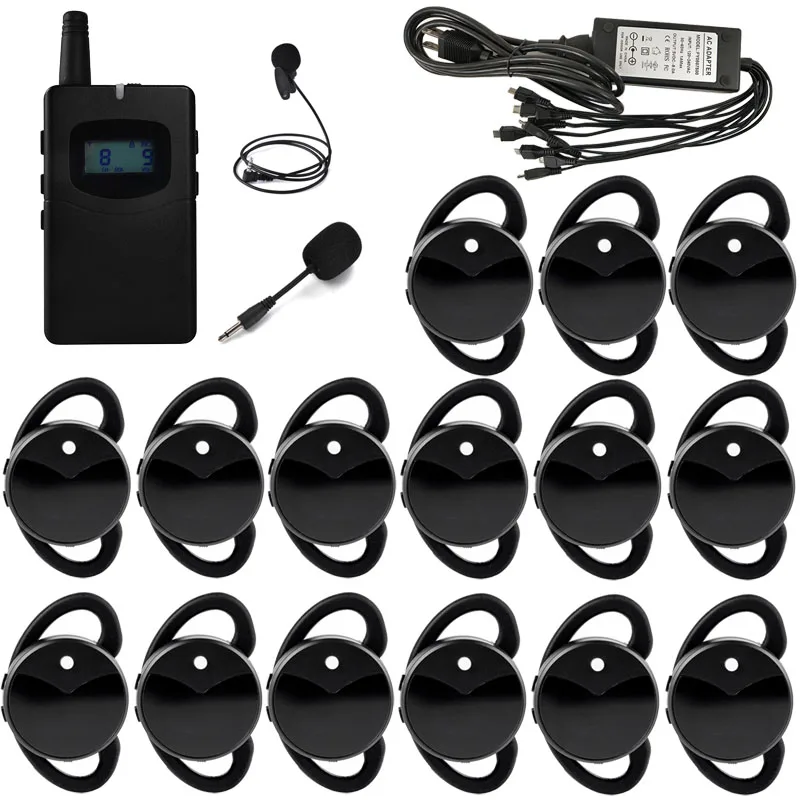 

Wireless Whisper Tour Guide System 1 Transmitter 15 Receivers 1 Charger Simultaneous Interpretation Court Translation System