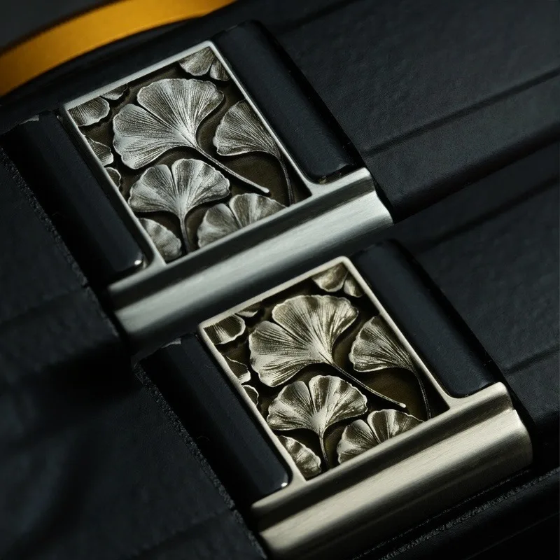 Ginkgo Leaf Relief 황동/백동 카메라 핫슈 커버(리코 GR3 GR3X ..