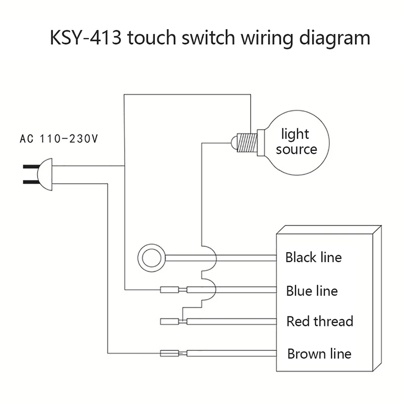 Description Picture 2 of itemAC110-230V Touch Light Switch Table Lamp Dimmer Control Module Sensor Touch Switch Compatible With Incandescent Lamps LED Sconce