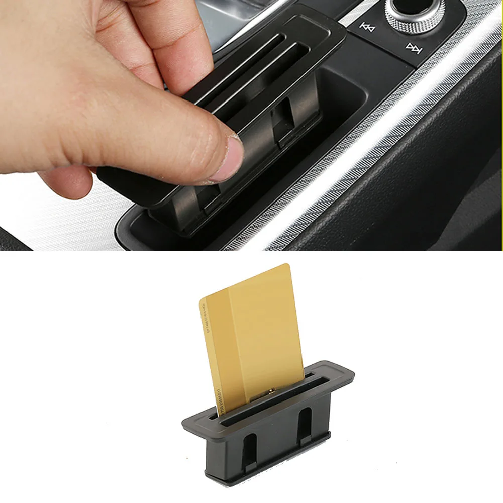 L16A-내부 콘솔 기어 박스 삽입 카드 케이스 슬롯 보관함-A4 A5 B9 2017-2021 LHD 자동차 액세서리