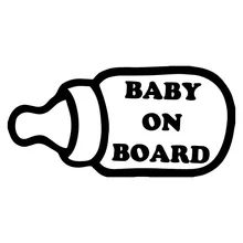

Baby on Board Bottle Creative Cartoon Vinyl Car Sticker Decals Whole Body Decoration Accessories 16.5X8CM