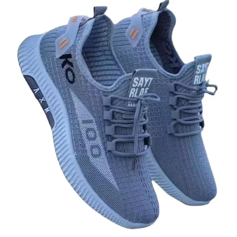 Mens Breathable Anti-Slip Sports Sneakers - Casual Flat Heel Shoes
