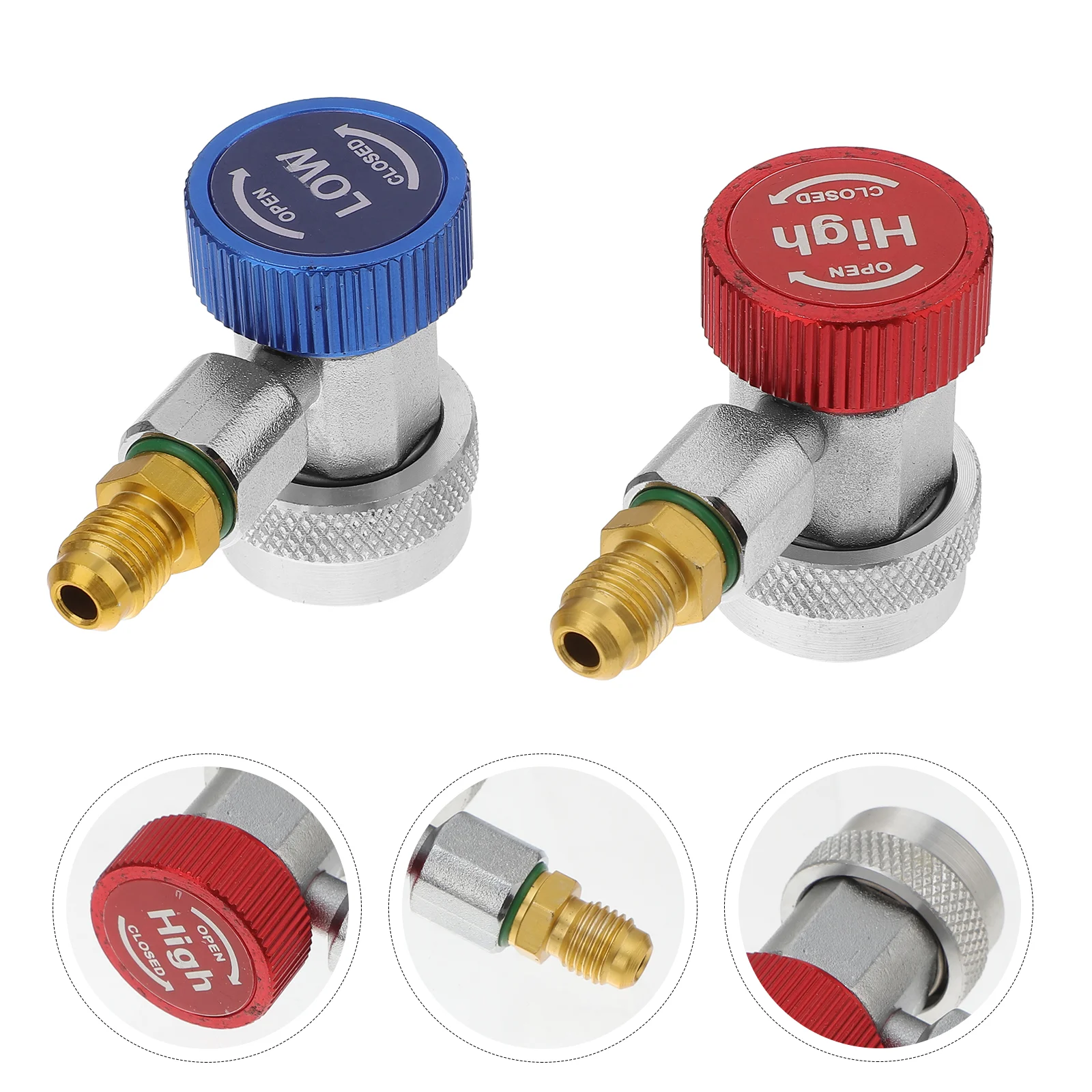 

R134A Adapter Quick Coupler Kit Connector Ac Hose Fittings Recharge Gas Refrigerant Car Conditioning Air Adapterscan134A Hvac